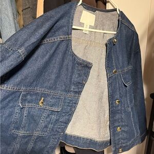 H & M Denim Jacket with Gold Buttons